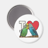 I Liebe Budgies Magnet (Vorderseite/Rückseite)