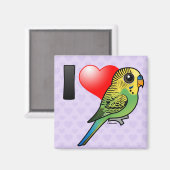 I Liebe Budgies Magnet (Vorderseite/Rückseite)