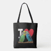 I Liebe Budgies Tasche (Rückseite)