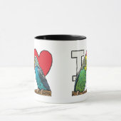 I Liebe Budgies Tasse (Zentrum)