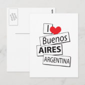 I Liebe Buenos Aires Postkarte (Vorne/Hinten)