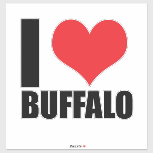 I Liebe Buffalo Aufkleber (Blatt)