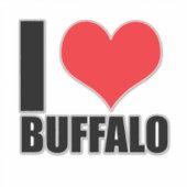 I Liebe Buffalo Aufkleber (Vorderseite)