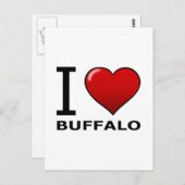 I LIEBE BUFFALO, NY - NEW YORK POSTKARTE (Vorne/Hinten)