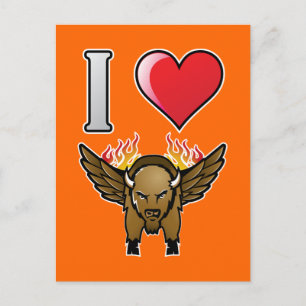 I Liebe Buffalo Wings Postkarte