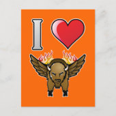I Liebe Buffalo Wings Postkarte (Vorderseite)