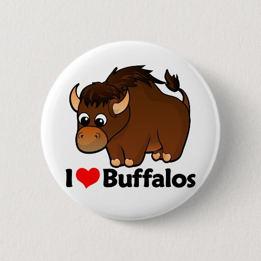 I Liebe-Büffel Button (Vorderseite)