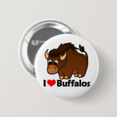 I Liebe-Büffel Button (Vorne & Hinten)