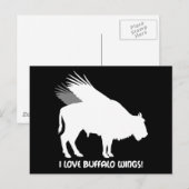 I Liebe Büffelflügel Postkarte (Vorne/Hinten)