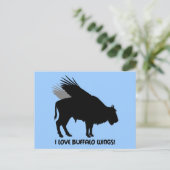 I Liebe Büffelflügel Postkarte (Stehend Vorderseite)