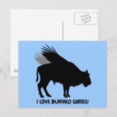 I Liebe Büffelflügel Postkarte (Vorne/Hinten)