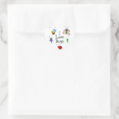 I Liebe Bugs Heart Shaped Sticker (Tasche)