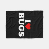 I Liebe Bugs - Herz Fleecedecke (Vorderseite (Horizontal))