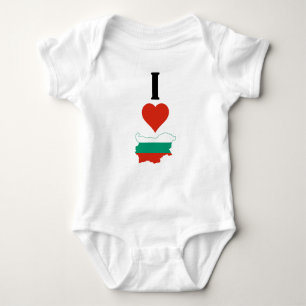 I Liebe Bulgaria Vertikal I Heart Country Flag Kar Baby Strampler