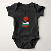 I Liebe Bulgaria Vertikal I Heart Country Flag Kar Baby Strampler (Vorderseite)