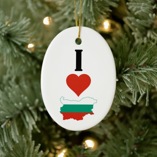 I Liebe Bulgaria Vertikal I Heart Country Flag Kar Keramik Ornament (Baum)