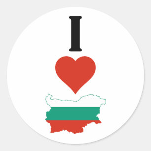 I Liebe Bulgaria Vertikal I Heart Country Flag Kar Runder Aufkleber