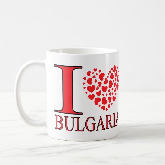 I Liebe Bulgarien Kaffee Tasse (Links)
