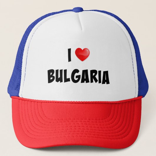 "I Liebe Bulgarien" - Sonderanfertigung Truckerkappe (Vorderseite)