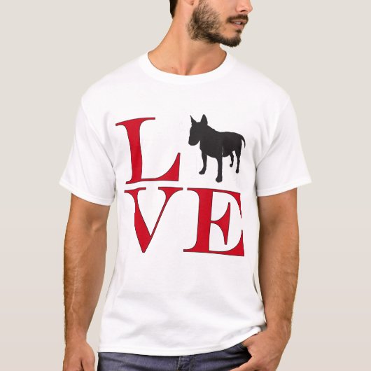 I Liebe Bull Terriers - helles farbiges T-Shirt (Vorderseite)
