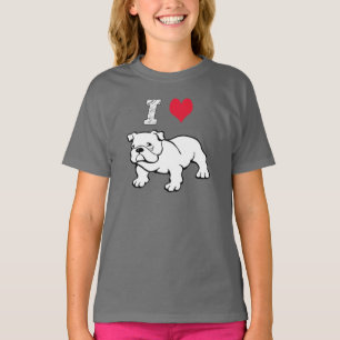 I Liebe-Bulldogge T-Shirt