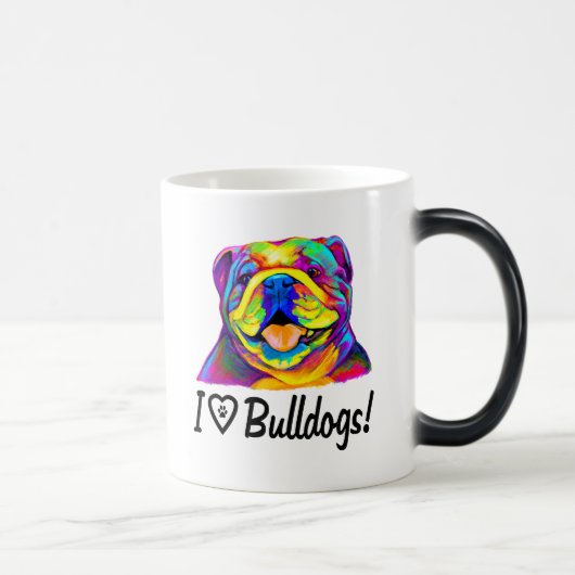 I Liebe-Bulldoggen in den Farben Verwandlungstasse (Rechts)