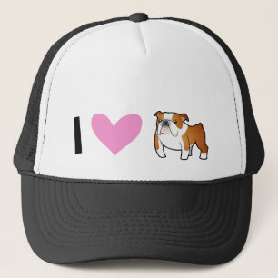 I Liebe-Bulldoggen Truckerkappe