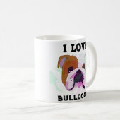 I Liebe Bulldogs Kaffeetasse (VorderseiteRechts)
