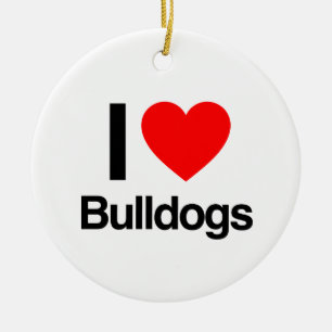 i Liebe Bullhunde Keramikornament