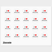 I Liebe Bullion Runder Aufkleber (Blatt)