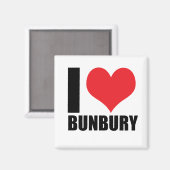 I Liebe Bunbury Magnet (Vorderseite/Rückseite)
