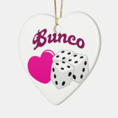 I Liebe Bunco Keramik Ornament (Links)