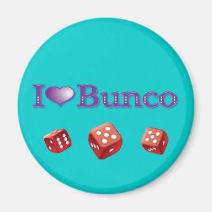 I Liebe Bunco mit roten Würfeln Magnet