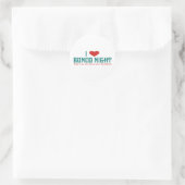 i Liebe bunco night Runder Aufkleber (Tasche)