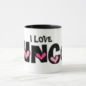 I LIEBE BUNCO Tasse (Zentrum)