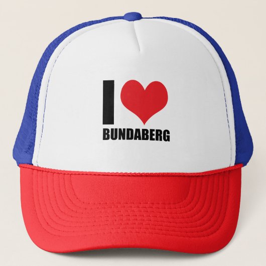 I Liebe Bundaberg Truckerkappe (Vorderseite)