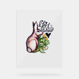 I Liebe Bunnies Fun Bunny Kanbit Kunstwerke Acrylschild