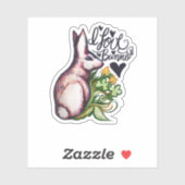 I Liebe Bunnies Fun Bunny Kanbit Kunstwerke Aufkleber (Blatt)