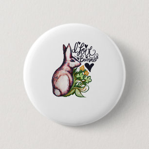 I Liebe Bunnies Fun Bunny Kanbit Kunstwerke Button