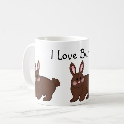 I Liebe Bunnies Kaffeetasse (Vorderseite Links)