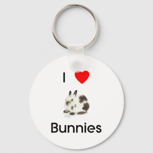 I Liebe bunnies Schlüsselanhänger