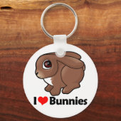 I Liebe Bunnies Schlüsselanhänger (Vorderseite)