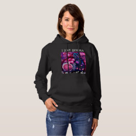 I Liebe Bunnies Whimsical Bunny Painting Art Pink Hoodie