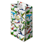 I Liebe-bunte Papageien-Geschenk-Tasche Kleine Geschenktüte (Vorderseite Schrägansicht)