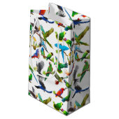 I Liebe-bunte Papageien-Geschenk-Tasche Kleine Geschenktüte (Rückseite Schrägansicht)