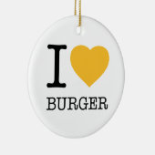 I LIEBE BURGER KERAMIK ORNAMENT (Rechts)