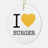 I LIEBE BURGER KERAMIK ORNAMENT (Links)