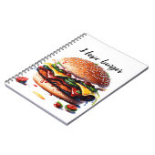 I Liebe Burger Notizblock (Linke Seite)