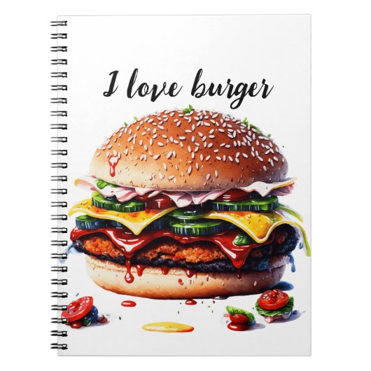I Liebe Burger Notizblock (Vorderseite)
