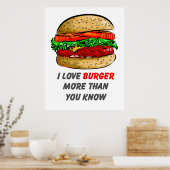 I Liebe Burger Poster (Küche)